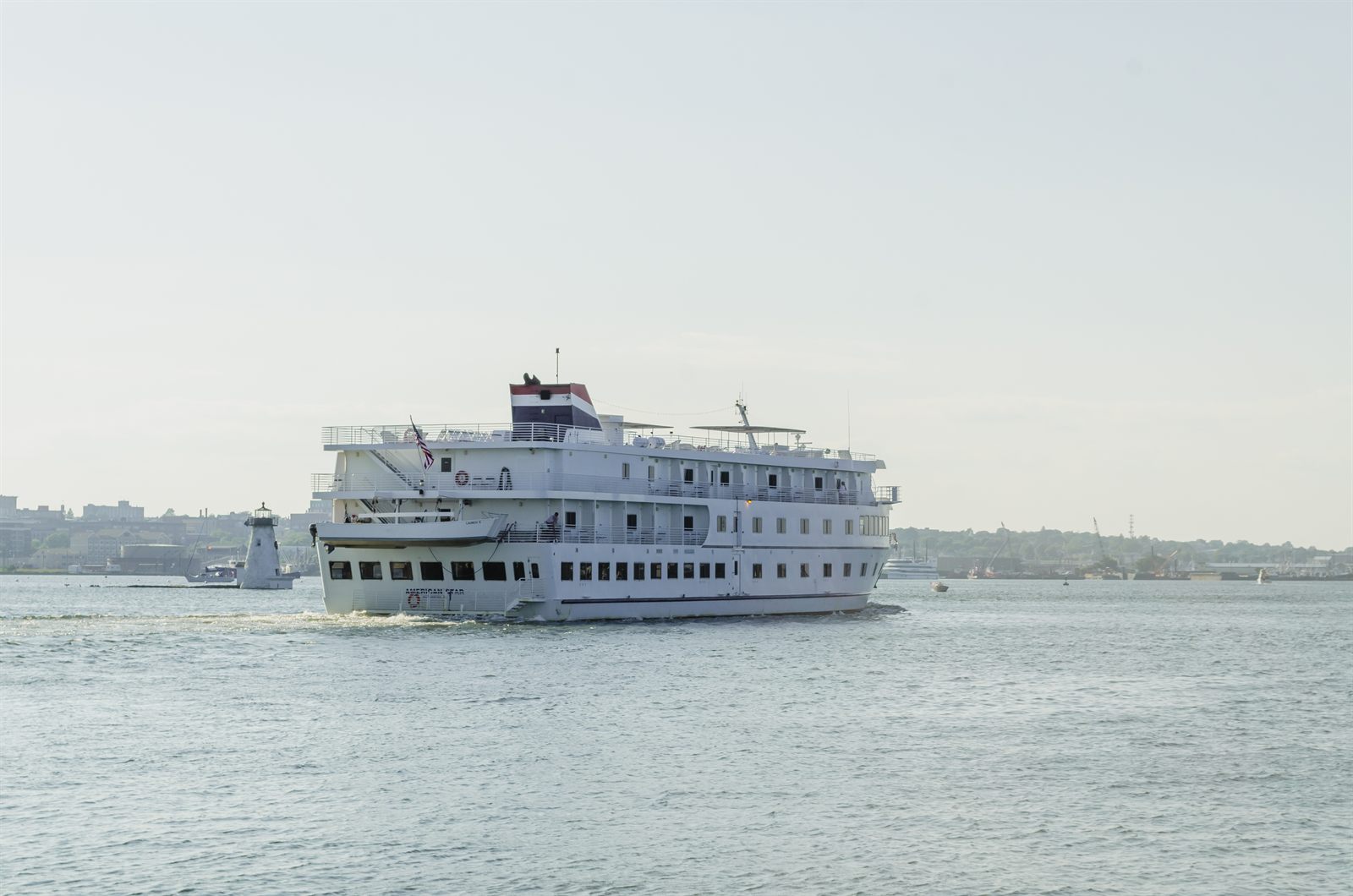 American Star small cruise ship in New Bedford harbor